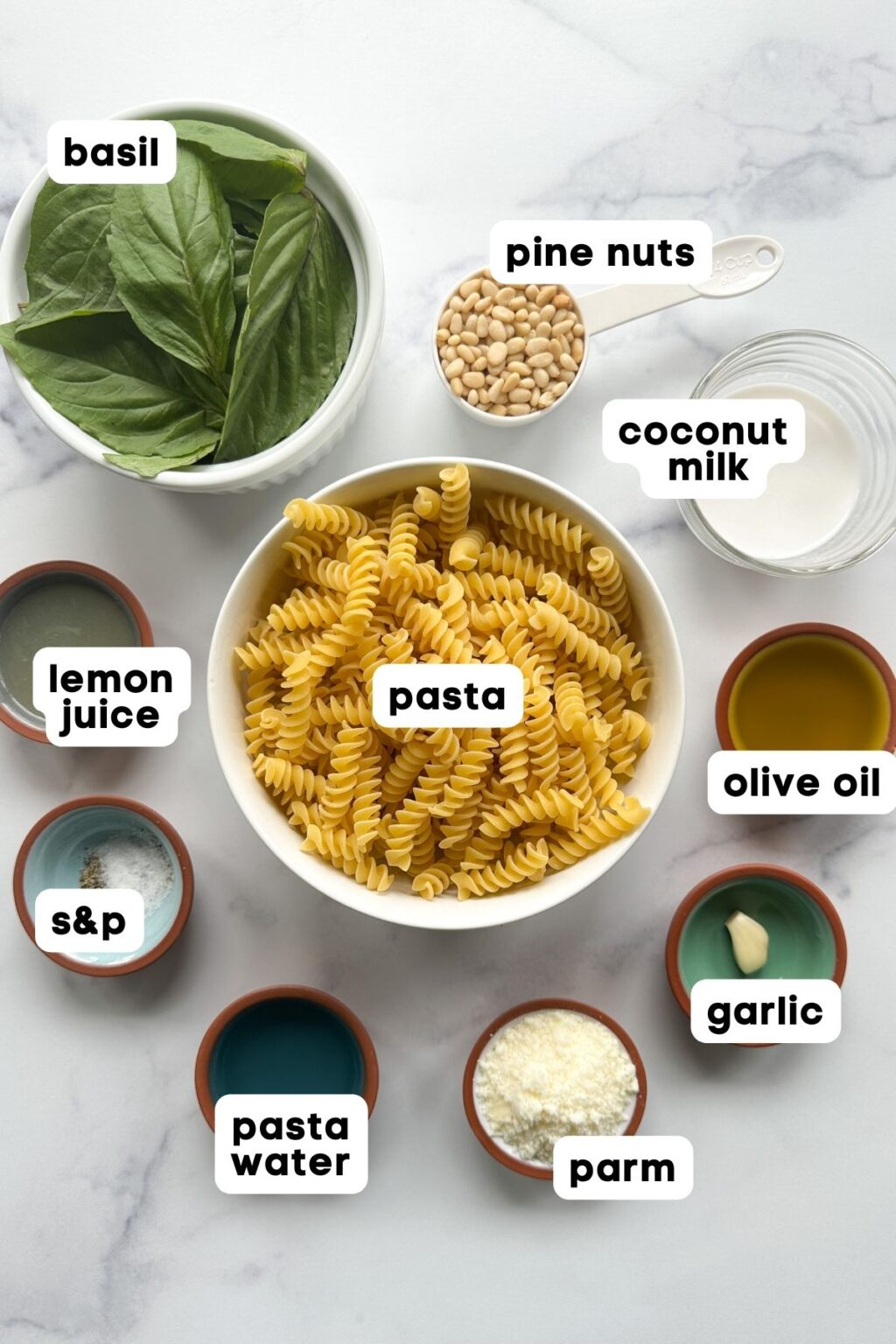 Coconut Milk Pesto Pasta