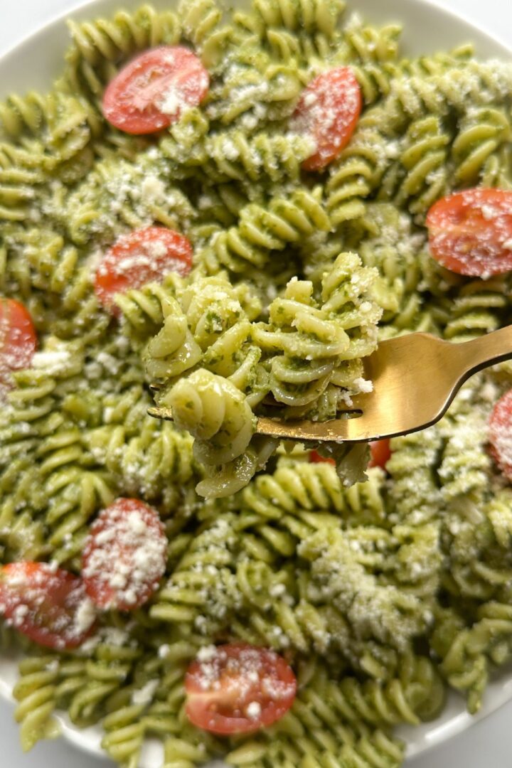 Coconut Milk Pesto Pasta