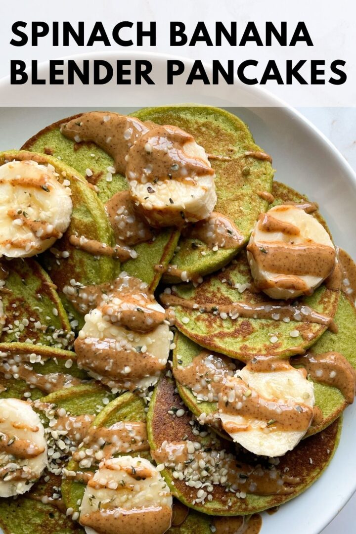 Spinach Banana Blender Pancakes