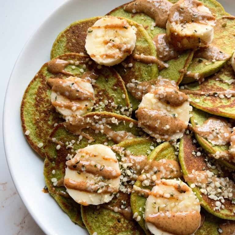 Spinach Banana Blender Pancakes