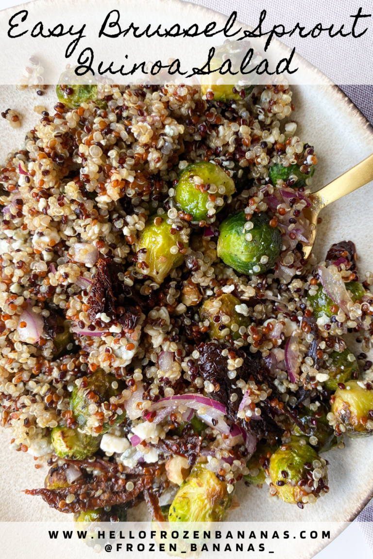 Easy Brussel Sprout Quinoa Salad with SunDried Tomatoes, Walnuts and