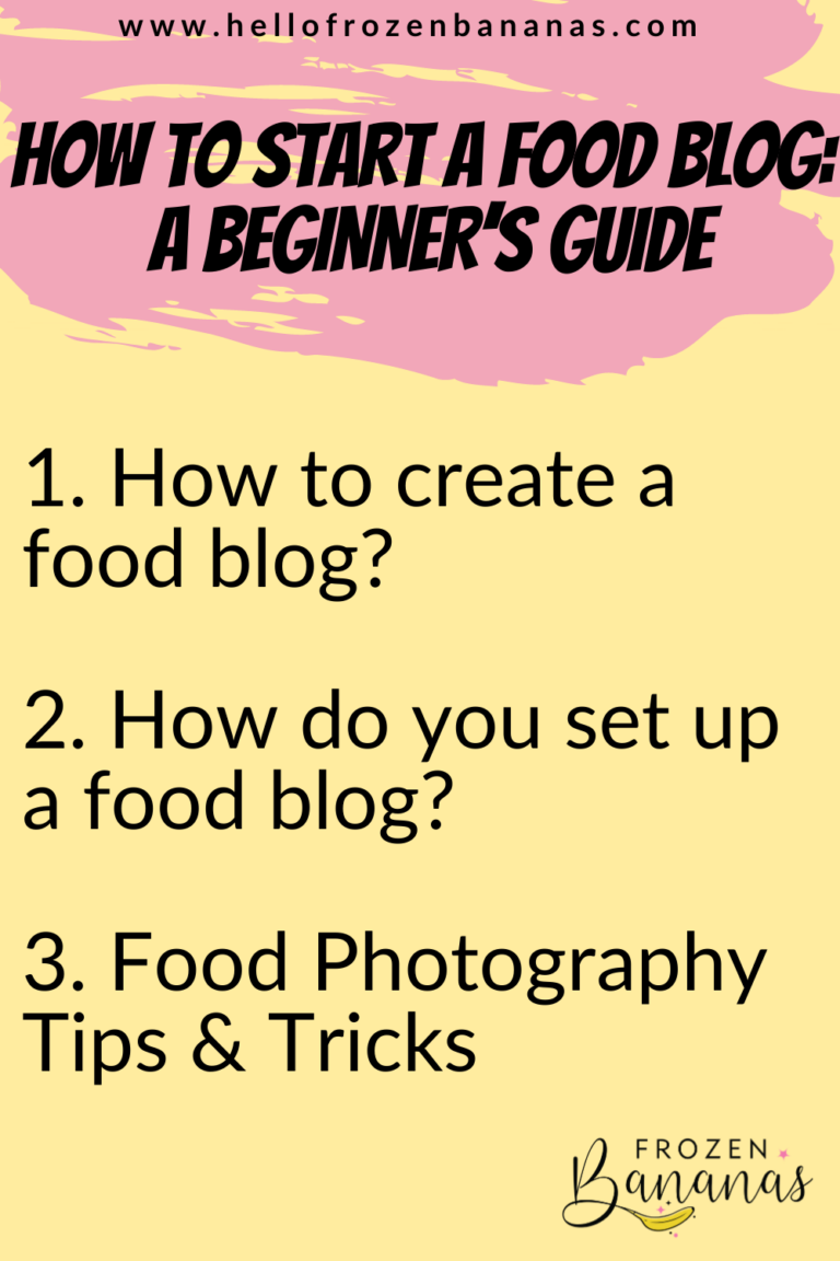 How to Start a Food Blog A Beginner’s Guide
