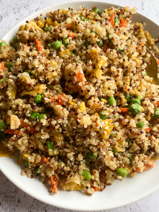 Healthy Quinoa Veggie Fried "Rice"