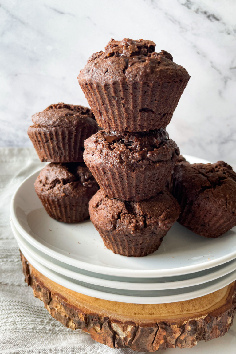 Healthy Oat Flour Chocolate Muffins