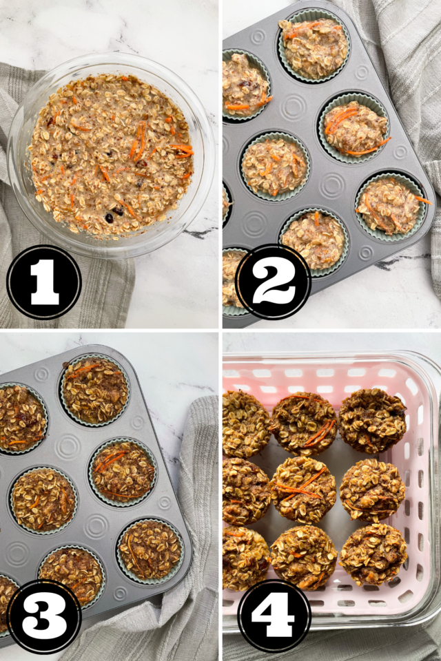 Carrot Cake Baked Oatmeal Cups