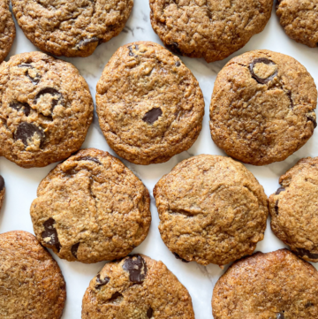 flourless almond butter cookies on white plate