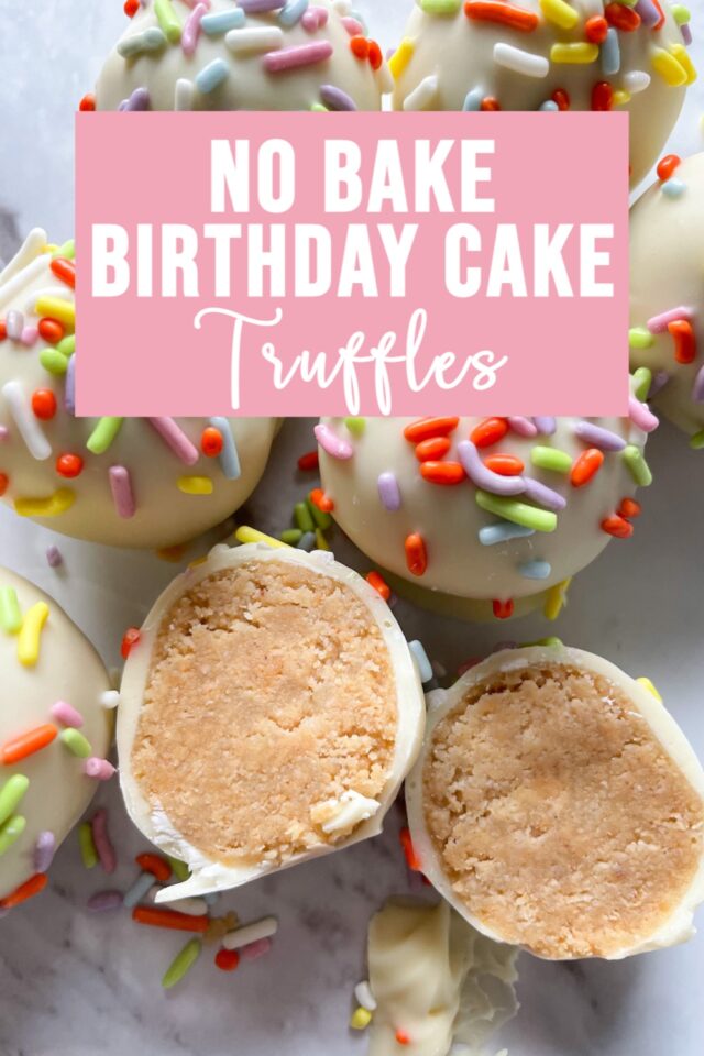 No Bake Birthday Cake Truffles