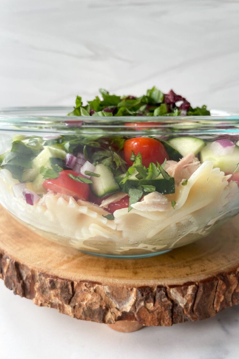 Healthy Tuna Pasta Salad (No Mayo)