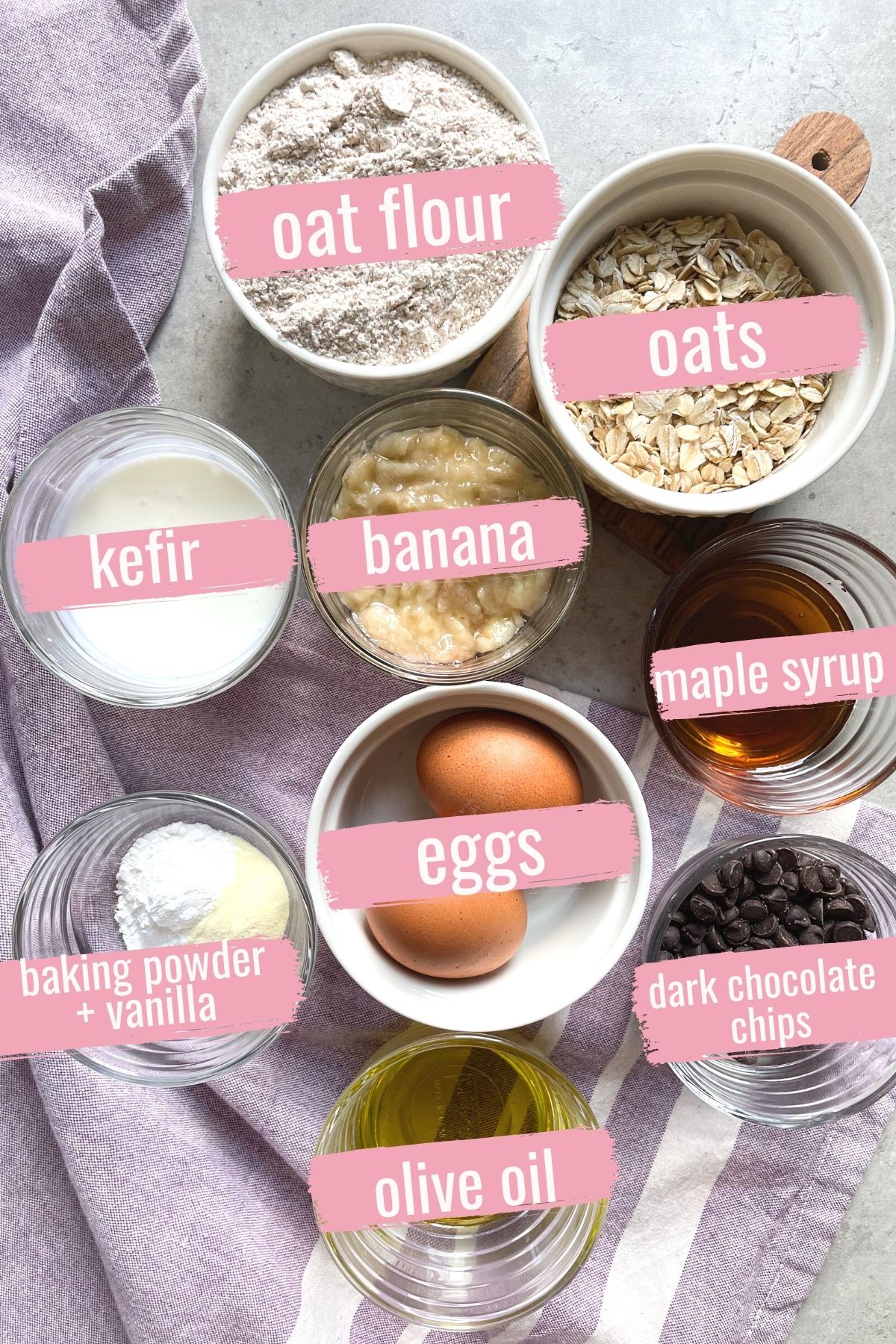 ingredients for oatmeal bars