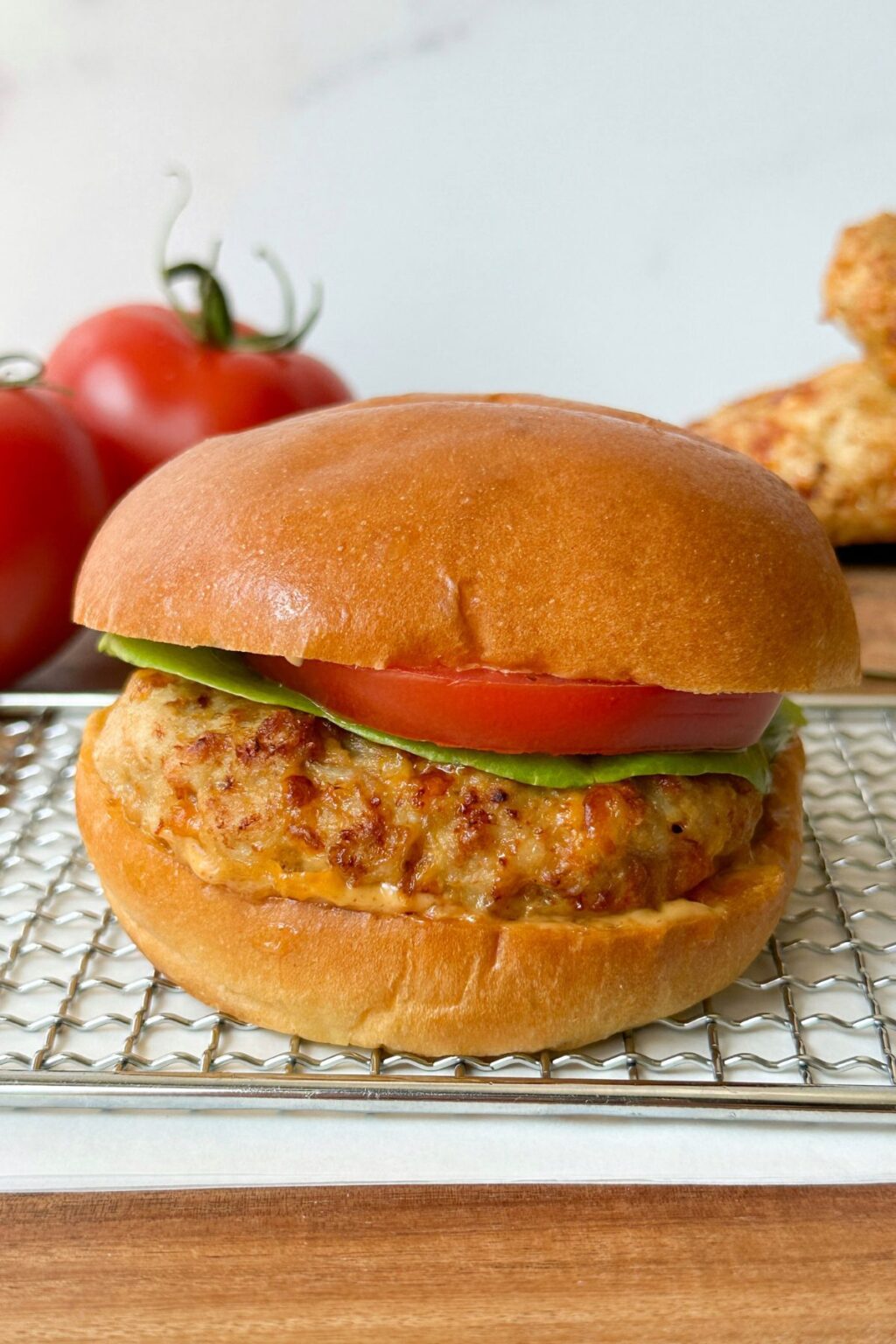 Air Fryer Chicken Burgers