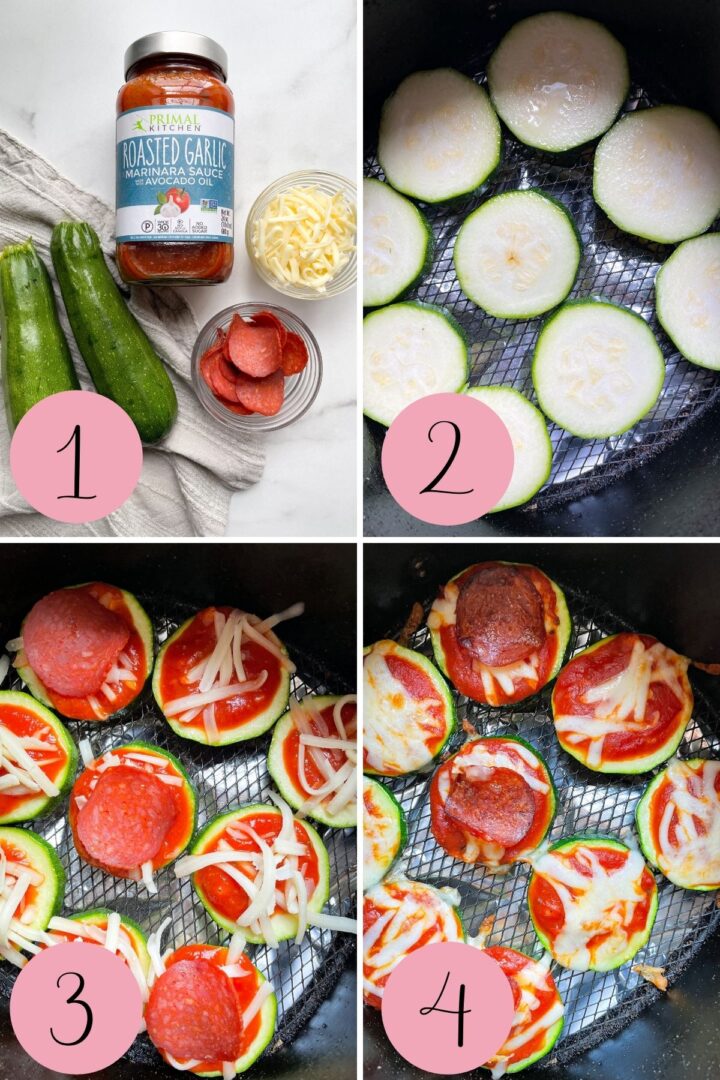 Air Fryer Zucchini Pizza Bites