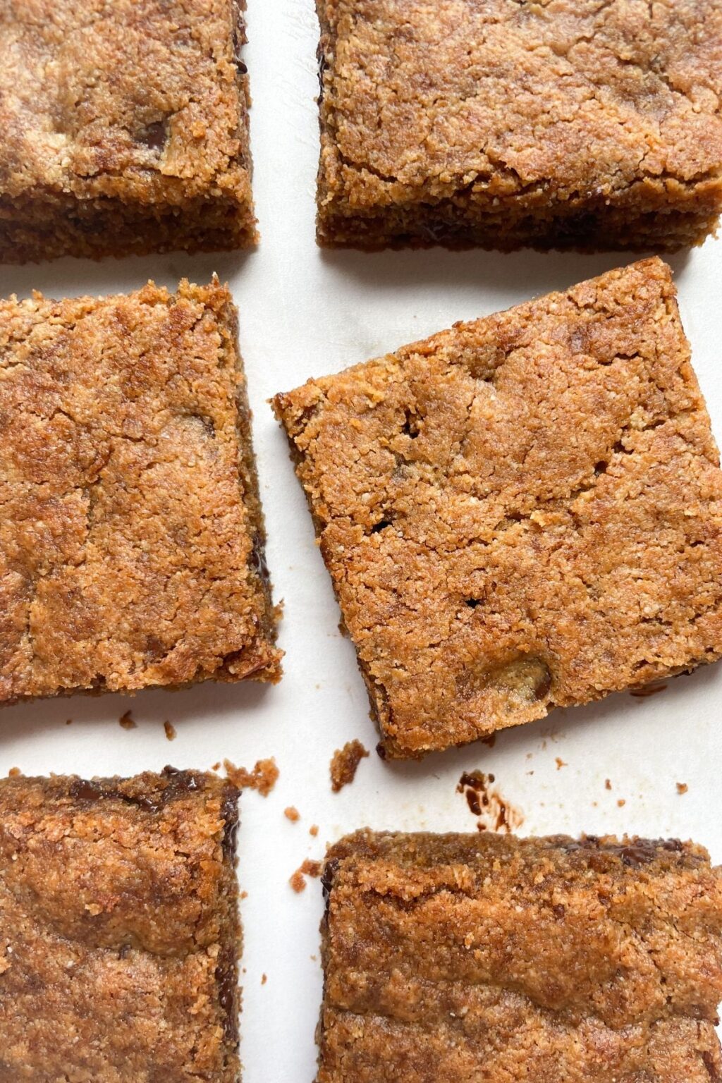 Paleo Chocolate Chip Tahini Blondies