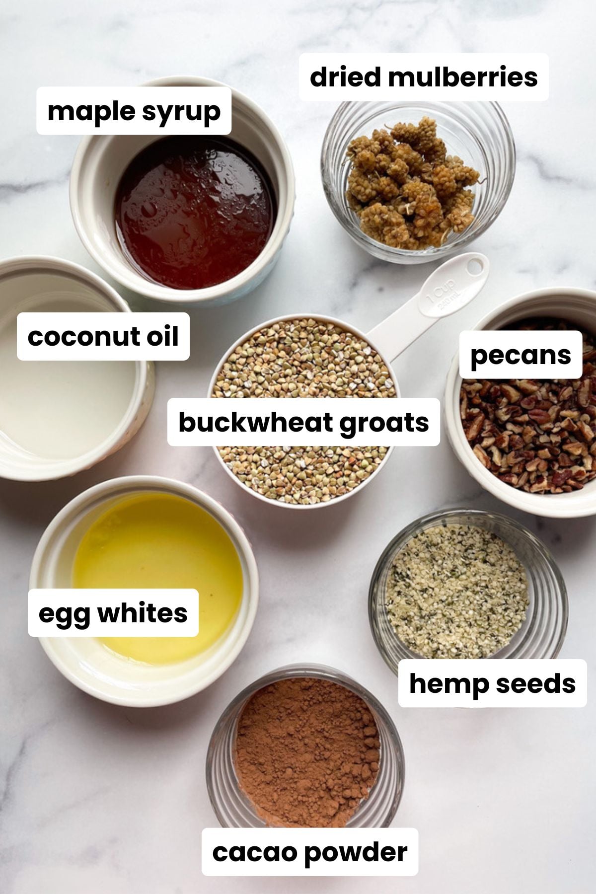 Ingredients in buckwheat granola
