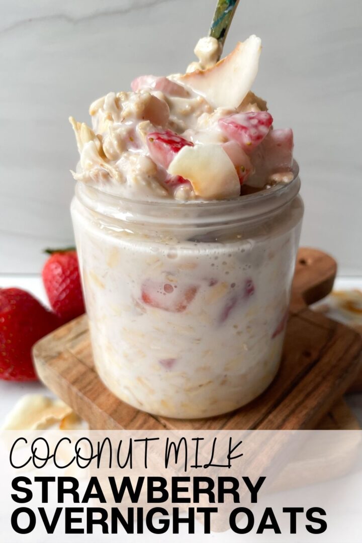 Coconut Milk Strawberry Overnight Oats