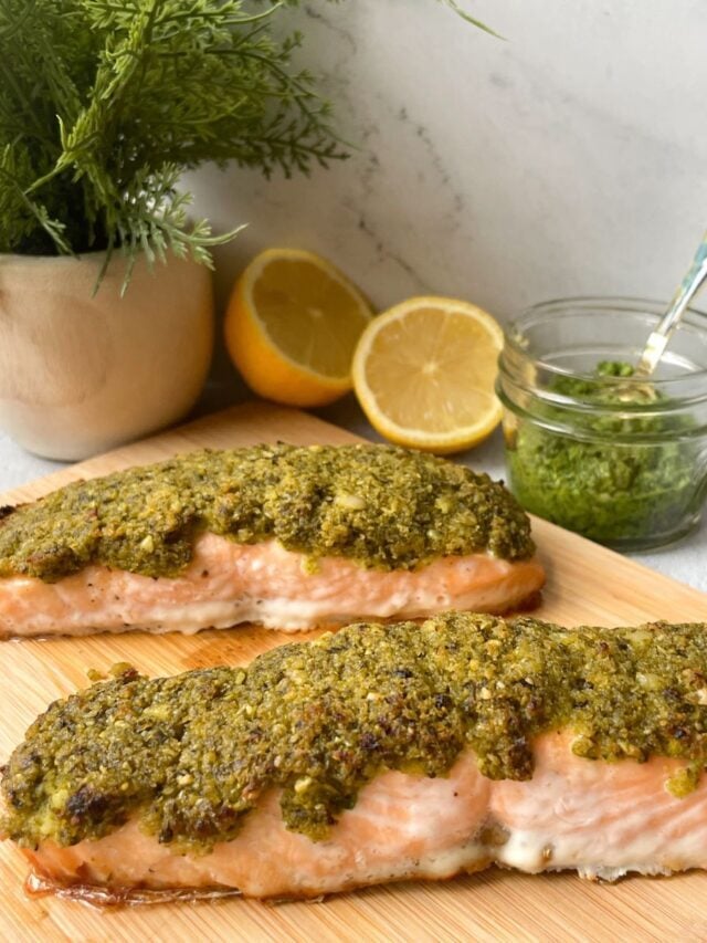 Pesto Crusted Salmon Recipe