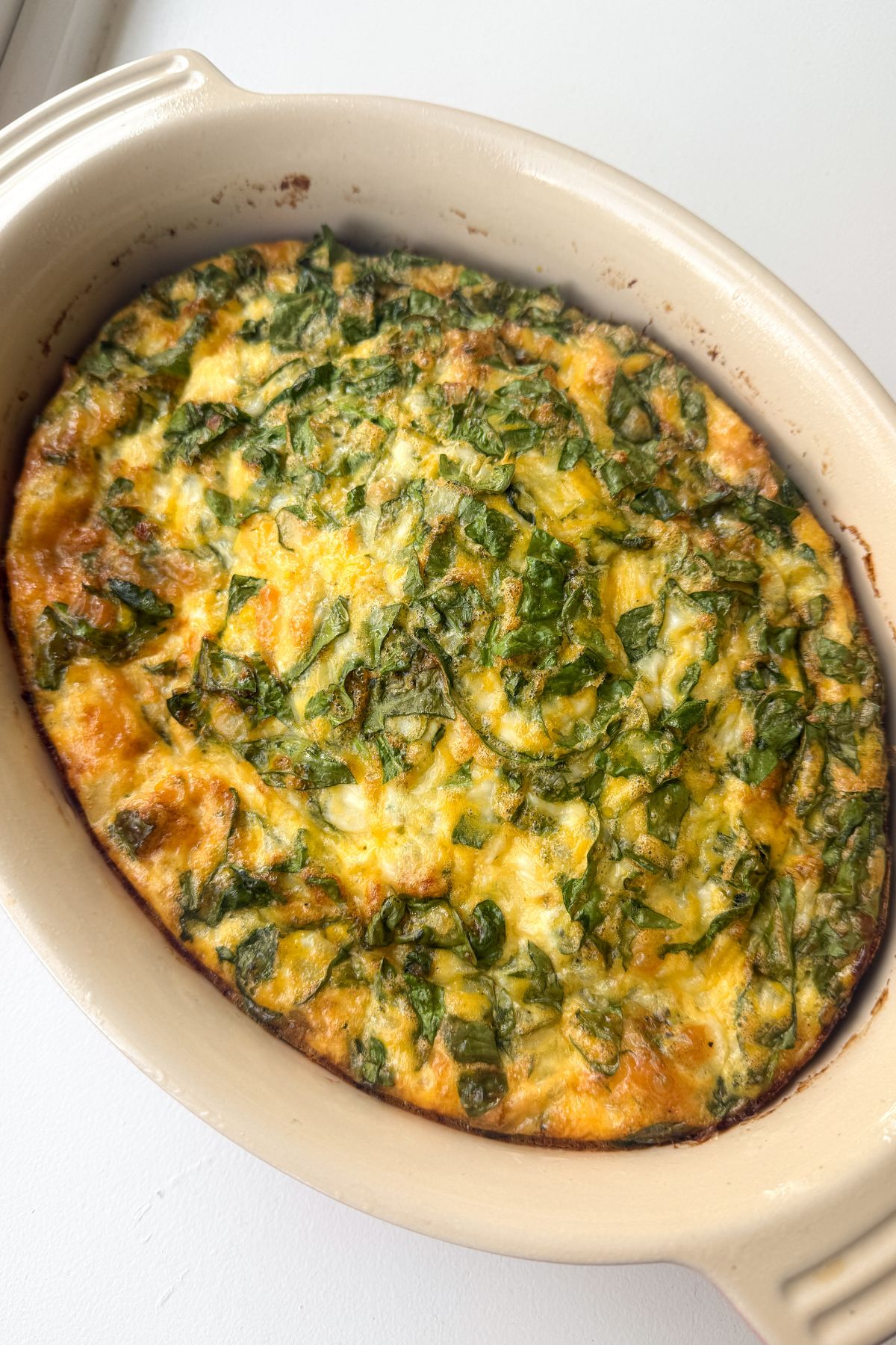 Cottage cheese egg bake.
